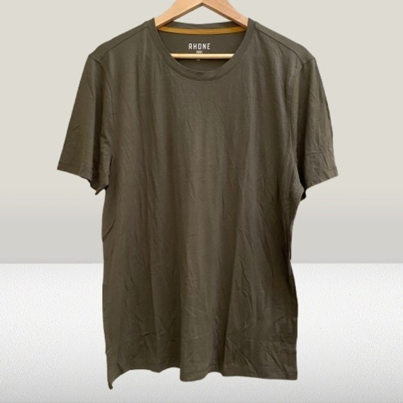 Rhone Men's Modino Short Sleeve 100% Merino Wool Tee Turtle Green $108 NWT Large